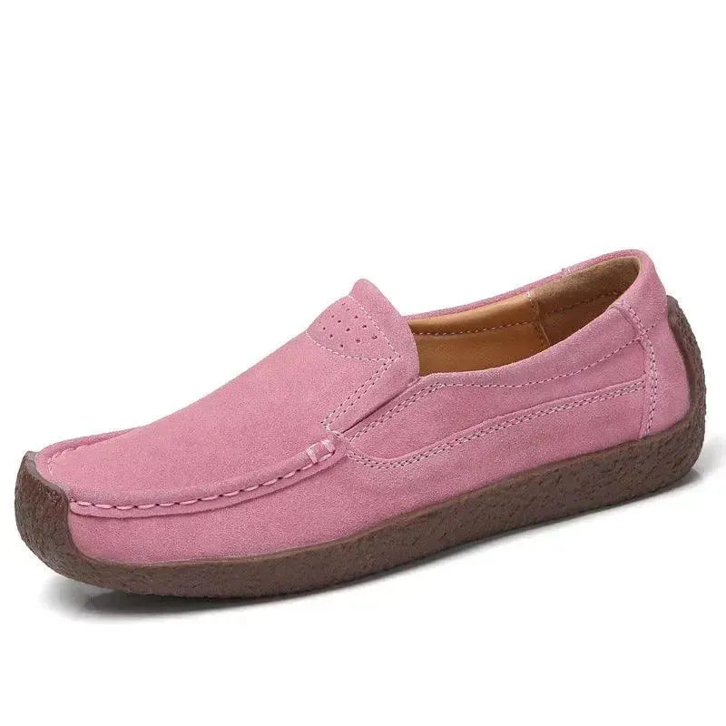 Fashion Round Toe Loafers Casual Versatile Solid Color Flats Slip-on Cozy Shoes for women - EX-STOCK CANADA