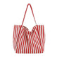 Fashion Shopper Handbags Women Striped Canvas Totes - EX-STOCK CANADA