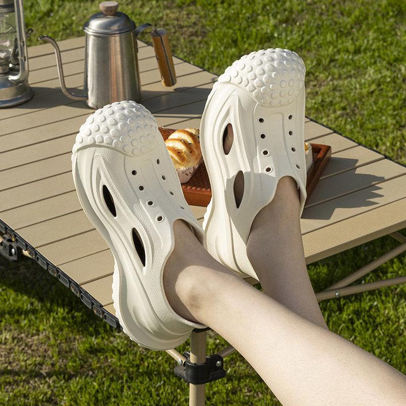 Fashion Thick-soled Clogs Shoes Indoor Floor Slippers Women Men Summer Outdoor Non-Slip Baotou Toe Beach Shoes - EX-STOCK CANADA