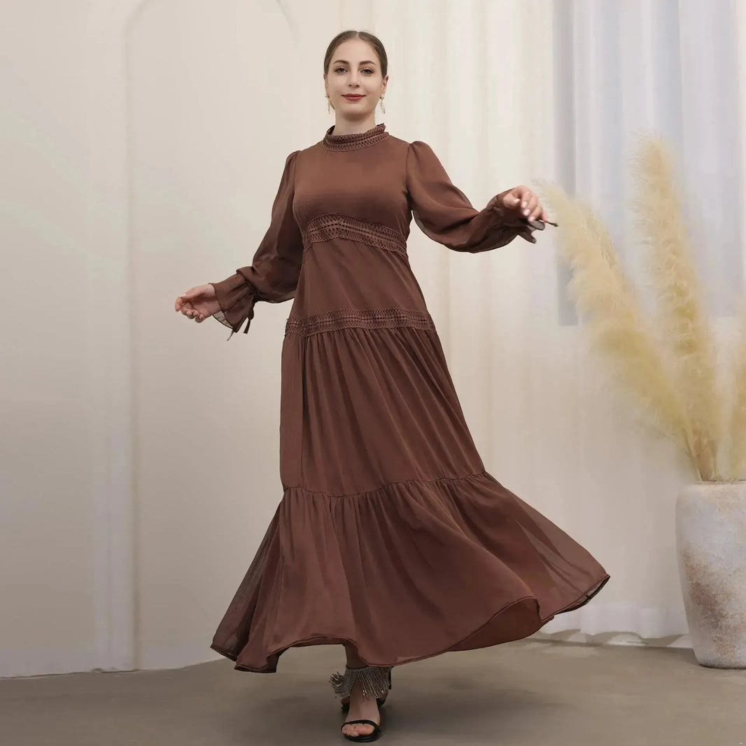 Fashionable and Exquisite Abaya maxi Dress for Exquisite Arab Dubai Turkey Middle Eastern Women. - EX-STOCK CANADA