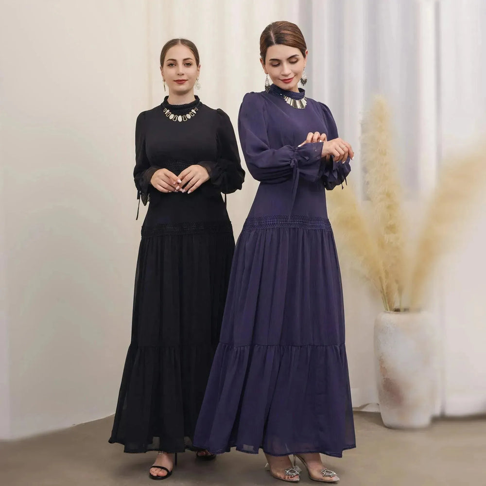 Fashionable and Exquisite Abaya maxi Dress for Exquisite Arab Dubai Turkey Middle Eastern Women. - EX-STOCK CANADA