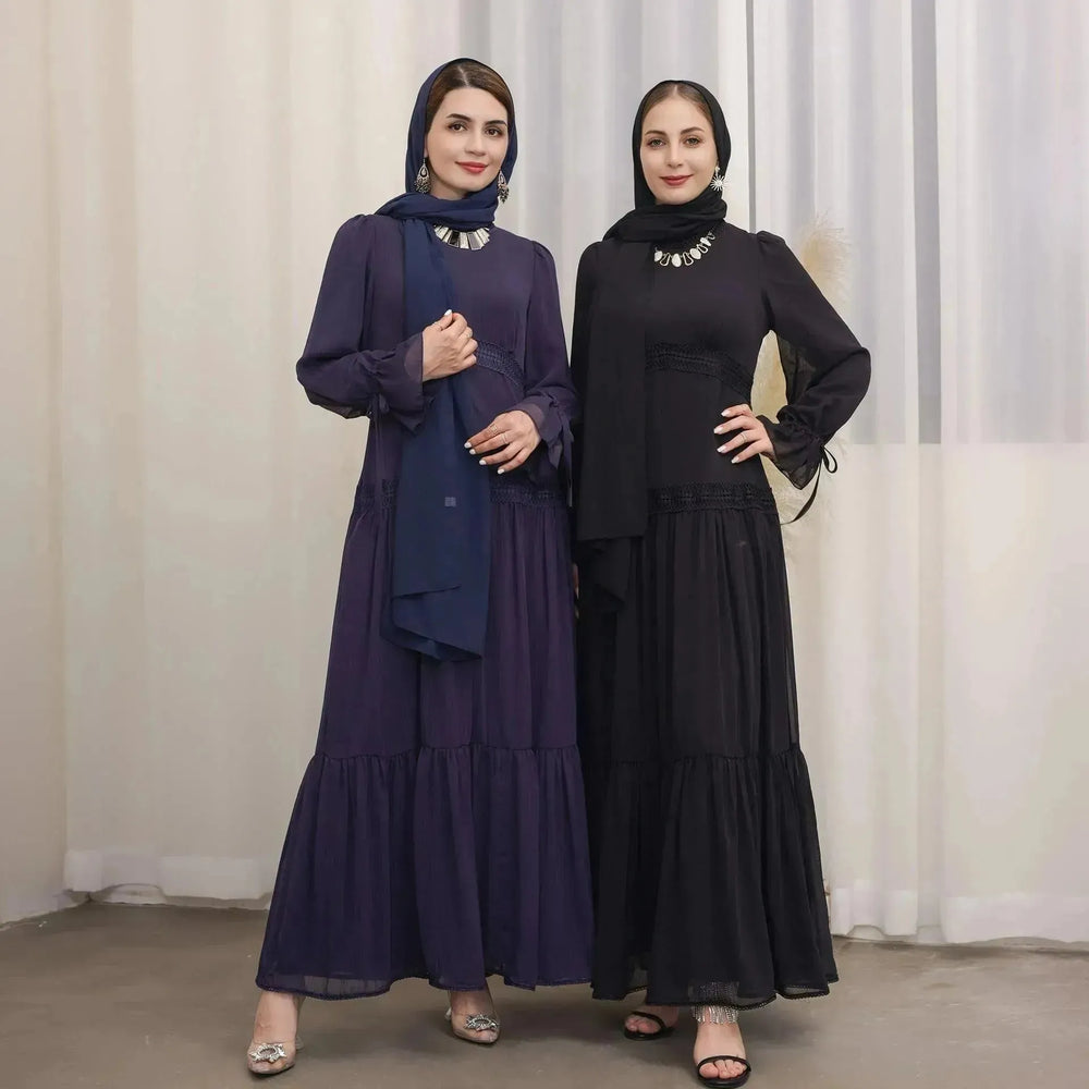 Fashionable and Exquisite Abaya maxi Dress for Exquisite Arab Dubai Turkey Middle Eastern Women. - EX-STOCK CANADA