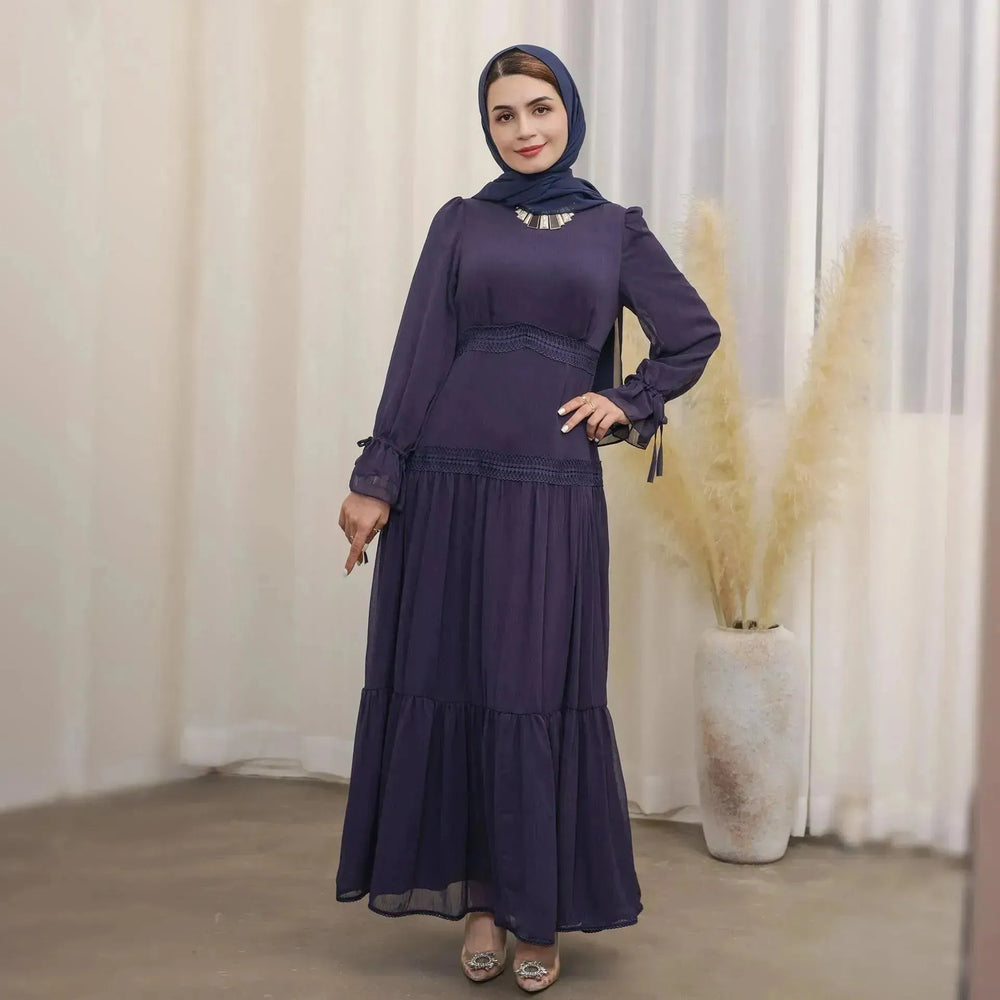 Fashionable and Exquisite Abaya maxi Dress for Exquisite Arab Dubai Turkey Middle Eastern Women. - EX-STOCK CANADA