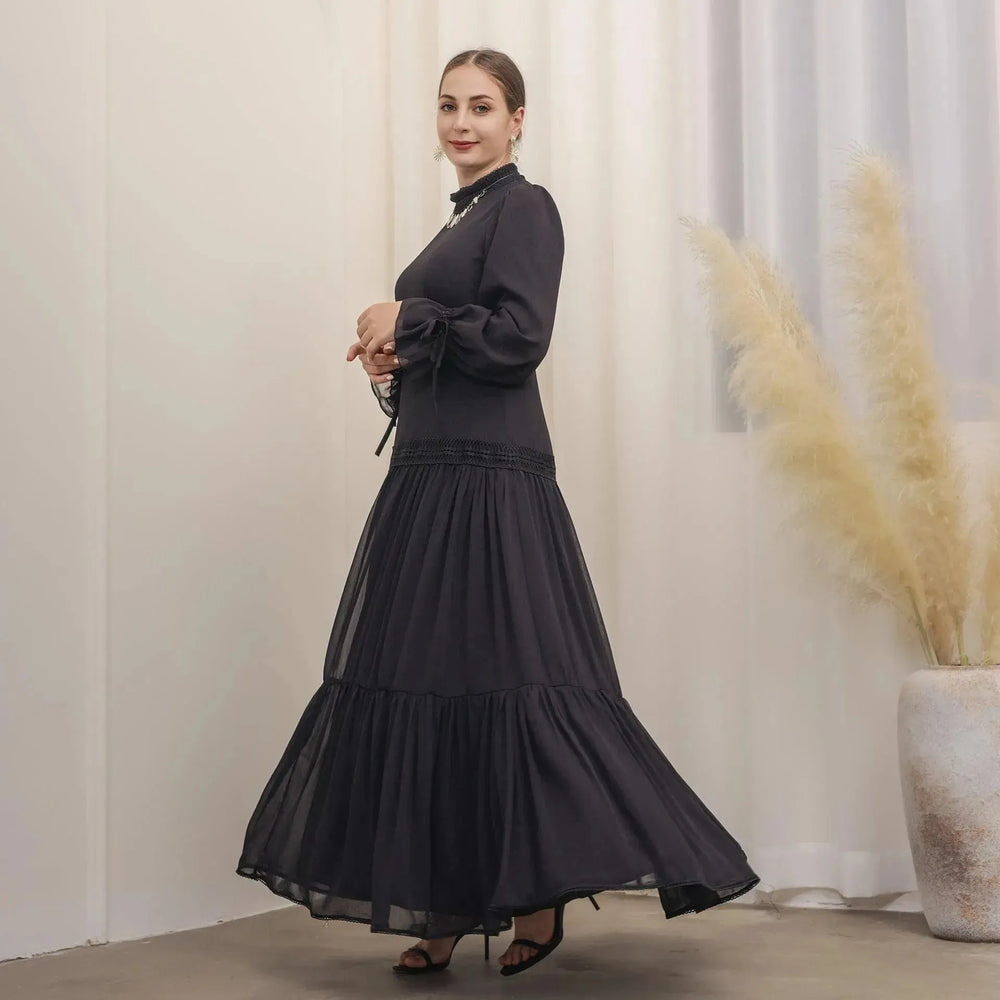 Fashionable and Exquisite Abaya maxi Dress for Exquisite Arab Dubai Turkey Middle Eastern Women. - EX-STOCK CANADA