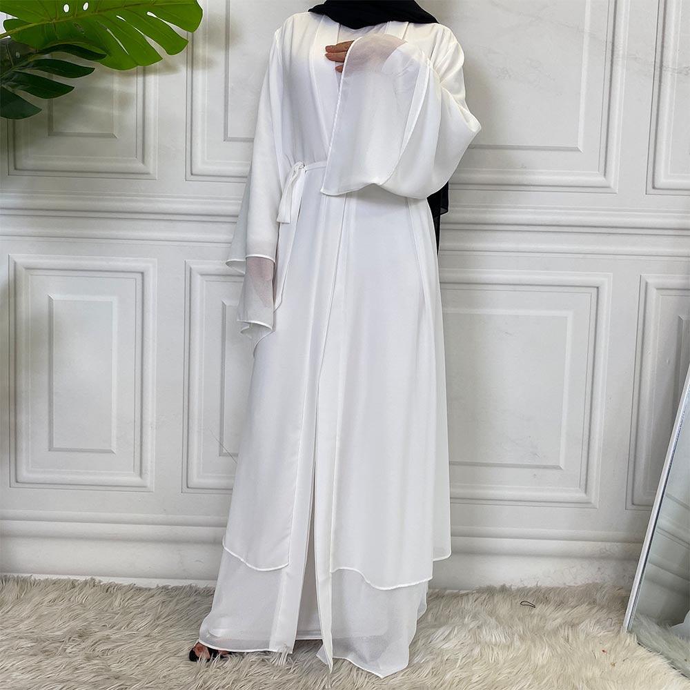 Fashionable Arab Cardigan Chiffon Robe - EX-STOCK CANADA