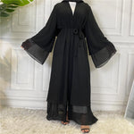 Fashionable Arab Cardigan Chiffon Robe - EX-STOCK CANADA