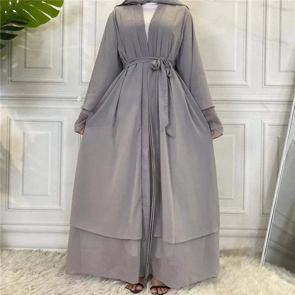 Fashionable Arab Cardigan Chiffon Robe - EX-STOCK CANADA