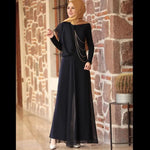 Fashionable Arab Women's Pure Color Simple Jumpsuit - EX-STOCK CANADA