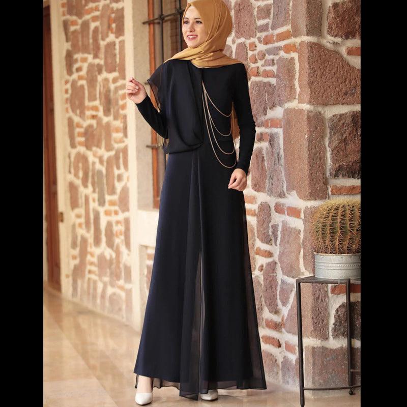 Fashionable Arab Women's Pure Color Simple Jumpsuit - EX-STOCK CANADA