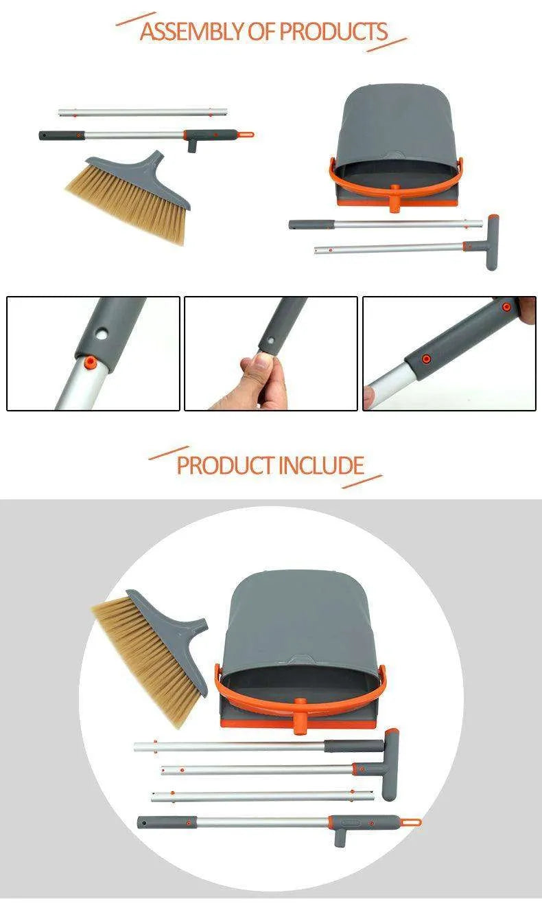 Fashionable Foldable Broom-Dustpan Set: House Helper - EX-STOCK CANADA