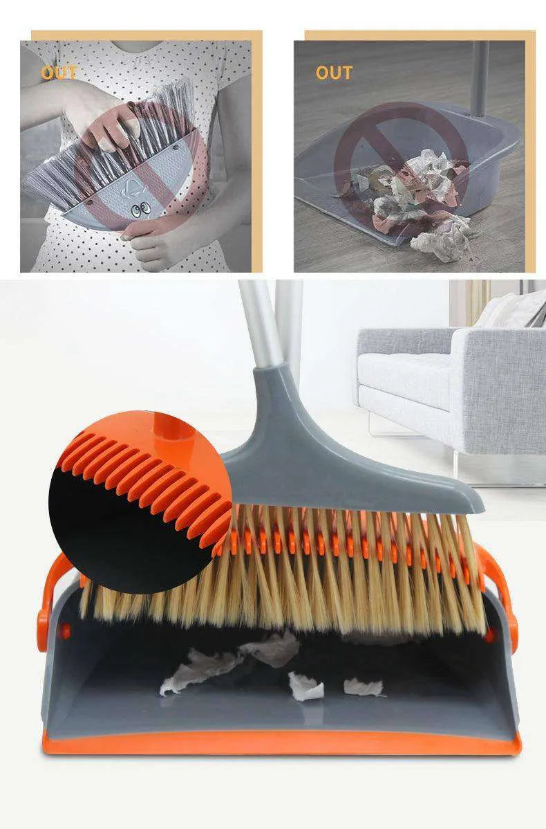 Fashionable Foldable Broom-Dustpan Set: House Helper - EX-STOCK CANADA