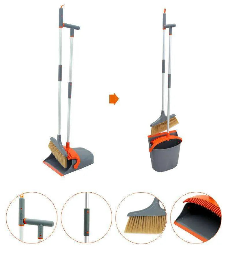Fashionable Foldable Broom-Dustpan Set: House Helper - EX-STOCK CANADA