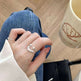 Fashionable Jewelry Adjustable Opening Ring Smiley Cute Happy Face Ring - EX-STOCK CANADA