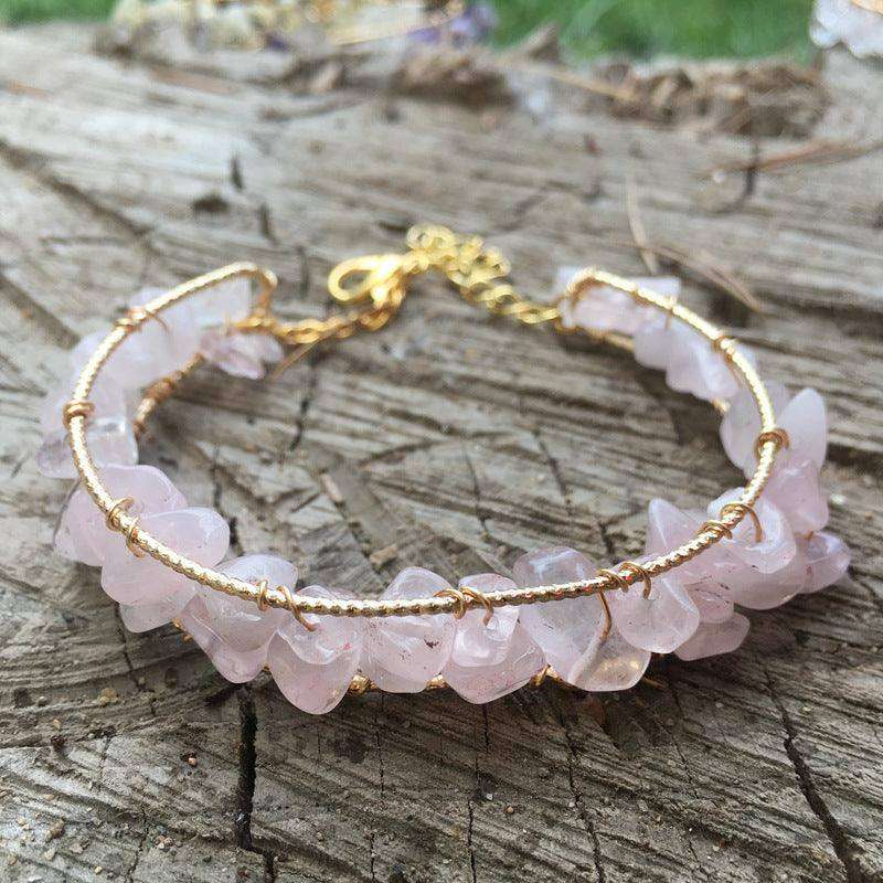 Fashionable jewelry Natural Crystal String Beads Irregular Bracelet DIY - EX-STOCK CANADA