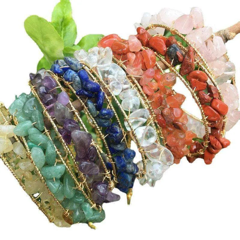 Fashionable jewelry Natural Crystal String Beads Irregular Bracelet DIY - EX-STOCK CANADA