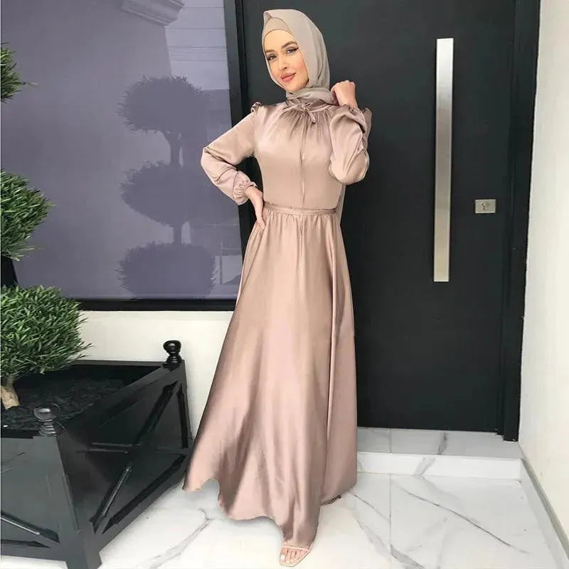 Fashionable Plain Swing Abaya Dress for Beautiful Arab Dubai Turkey Middle Eastern Women - EX-STOCK CANADA