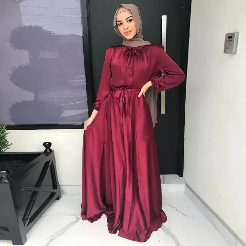 Fashionable Plain Swing Abaya Dress for Beautiful Arab Dubai Turkey Middle Eastern Women - EX-STOCK CANADA