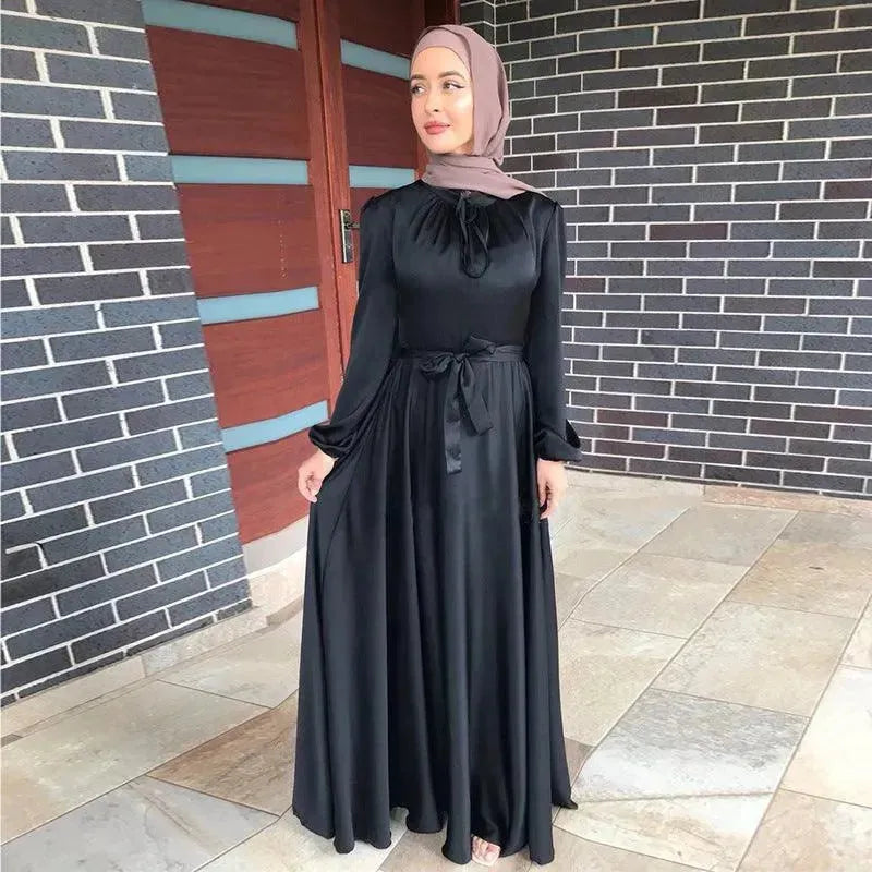 Fashionable Plain Swing Abaya Dress for Beautiful Arab Dubai Turkey Middle Eastern Women - EX-STOCK CANADA