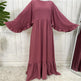 Fashionable Women's Solid Color Patchwork Arab Dress - EX-STOCK CANADA