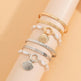 Faux Pearl Vintage Metal Scallop Pendant Bracelet - EX-STOCK CANADA