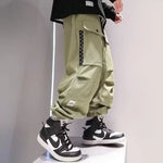 Retro Loose Tappered Men's Overalls Baggy Cargo Pant