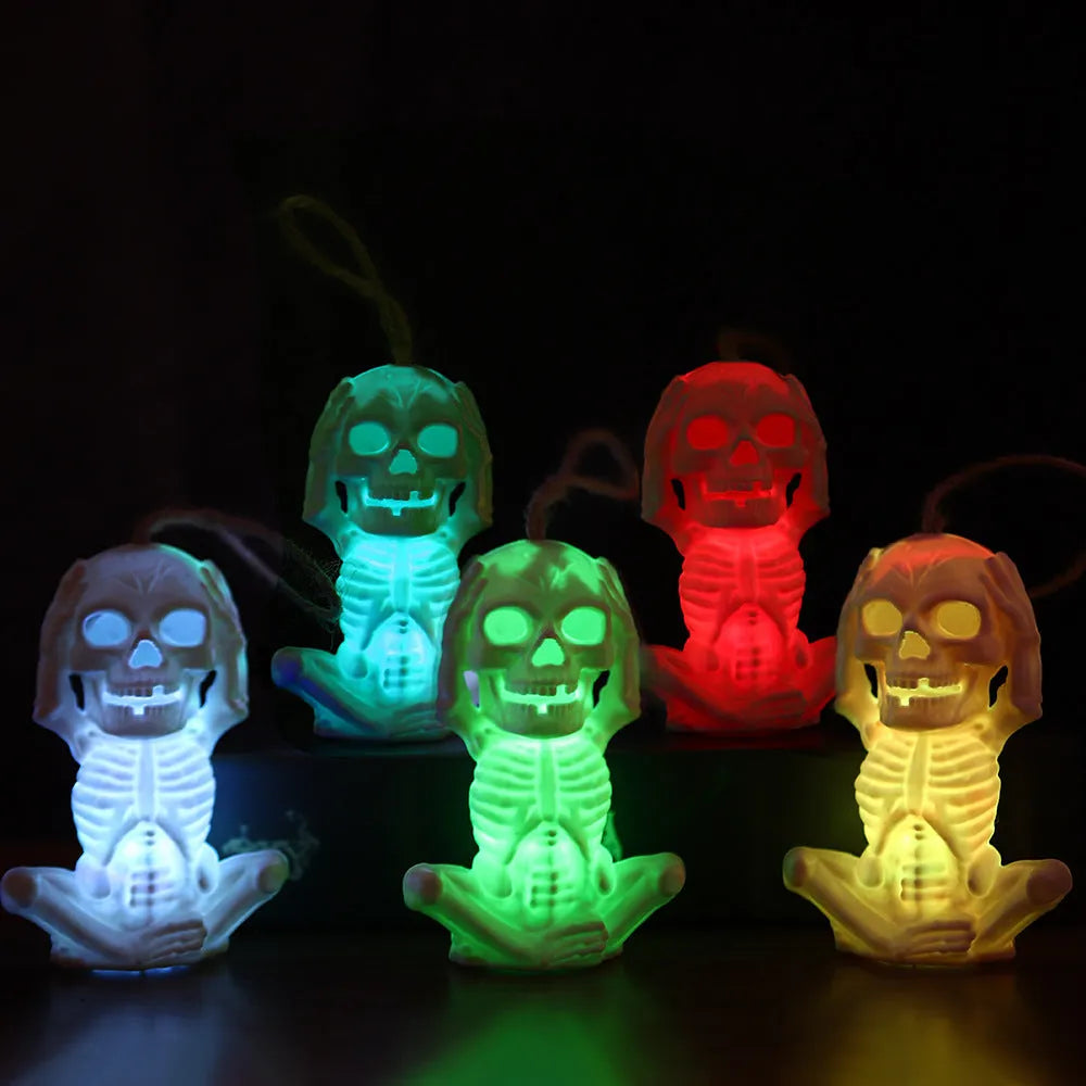 Halloween Skull Light LED Electronic Ghost Head Light Flameless Candle Decoration