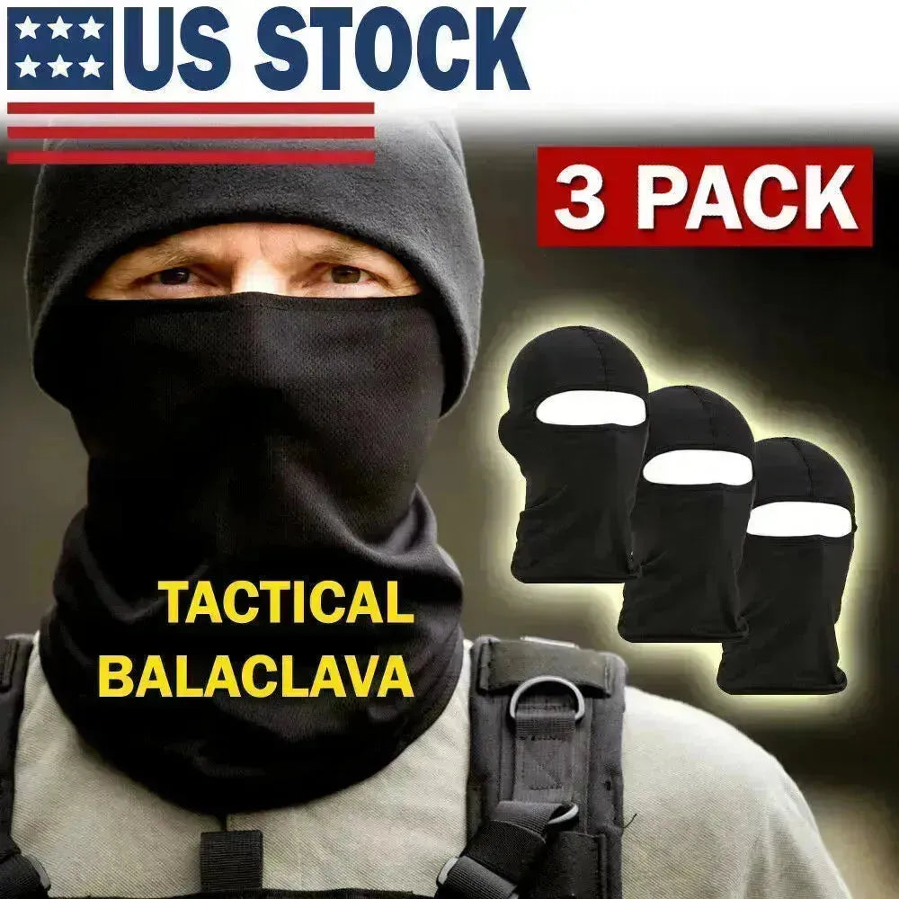 3 paquete Balaclava Balaclava Fina Marca de cara completa Motocicleta Ligera Ski