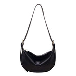 Female's Fashionable Moon Shape Underarm Solid Color Small Shoulder Bag - EX-STOCK CANADA