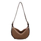 Female's Fashionable Moon Shape Underarm Solid Color Small Shoulder Bag - EX-STOCK CANADA