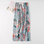 Cotton Silk Pajama Lounge trouser Pants Summer Women