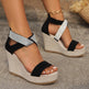 Fish Mouth High Wedges Sandals With Rhinestone Design Fashion Summer Platform Shoes For Women - EX-STOCK CANADA