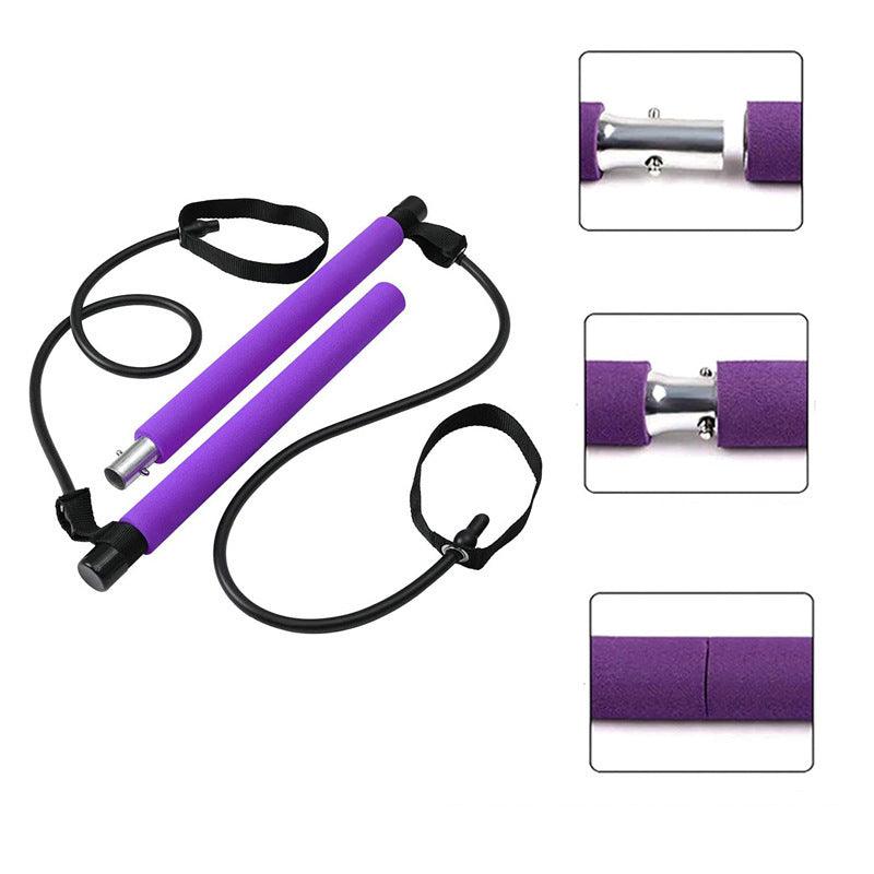 Fitness Yoga Pilates Bar Portable Gym Accessories Sport Elastic Bodybuilding Resistance Bands For Home Trainer Workout Equipment - EX-STOCK CANADA