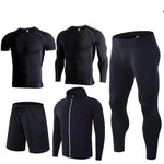 Five-piece quick-drying sports fitness suit - EX-STOCK CANADA