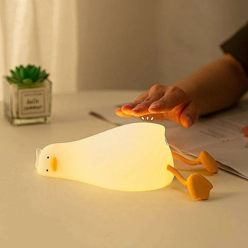 Flat Duck Silicone Night Light Children's Bedside Lamp - EX-STOCK CANADA