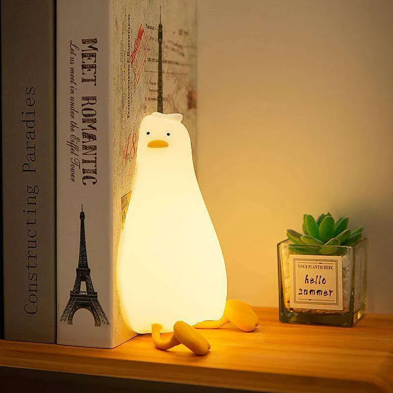 Flat Duck Silicone Night Light Children's Bedside Lamp - EX-STOCK CANADA