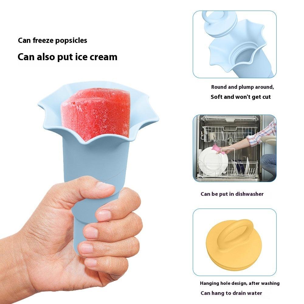 Foldable Silicone Multifunctional Anti-dirty Hands Ice Cream Cup - EX-STOCK CANADA