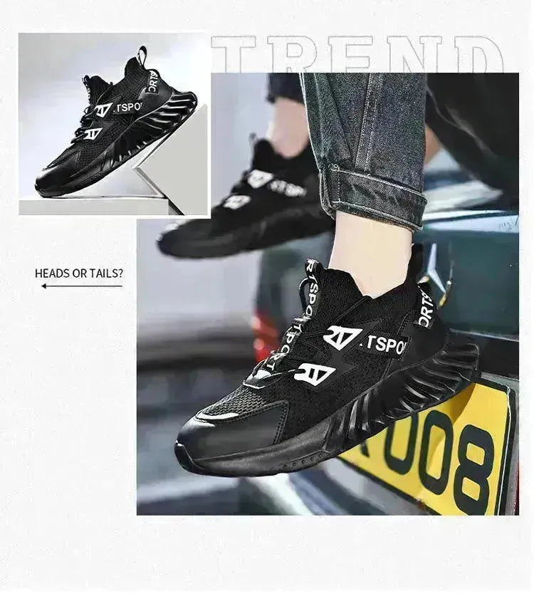 Foreign Trade Cross-Border 46 Large Size Men'S Shoes Summer Mesh Fly Woven Casual Sports Shoes Men'S Thick-Soled Ultra-Light Daddy Running Shoes - EX-STOCK CANADA