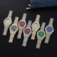 Full Diamond Surface Roman Scale Steel Watch Unisex Wrist Watch - EX-STOCK CANADA