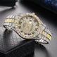 Full Diamond Surface Roman Scale Steel Watch Unisex Wrist Watch - EX-STOCK CANADA