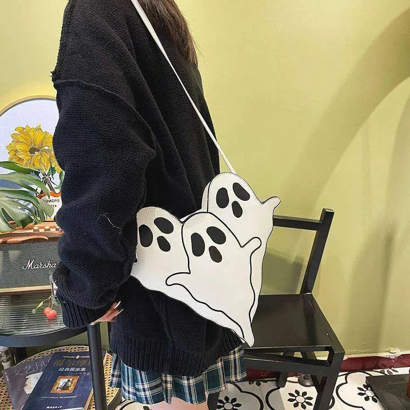 Funny 3D Ghost Cartoon Shoulder Bag: Cute Halloween Crossbody - EX-STOCK CANADA