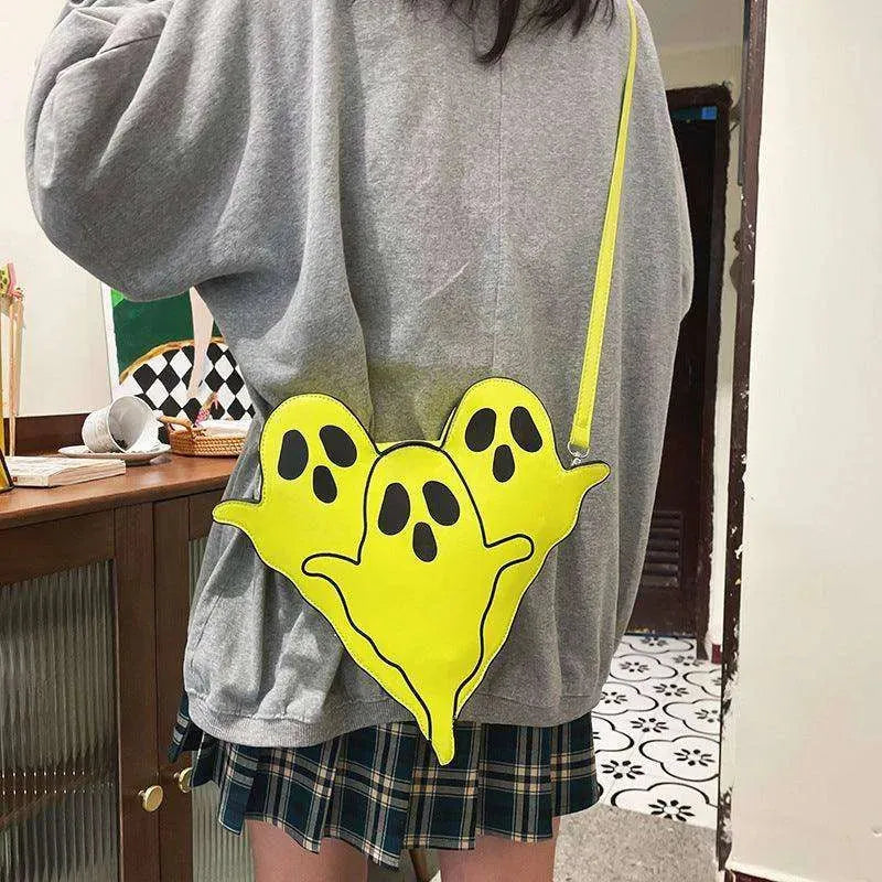 Funny 3D Ghost Cartoon Shoulder Bag: Cute Halloween Crossbody - EX-STOCK CANADA