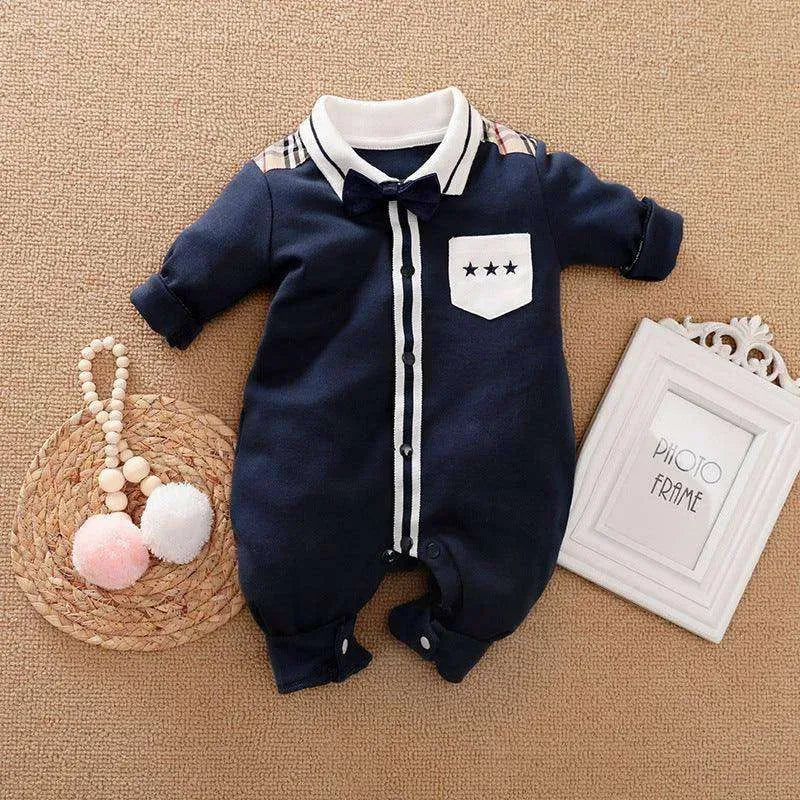 Gentleman's Baby Clothes, Long-sleeved Baby Clothes, Gentleman's Romper - EX-STOCK CANADA