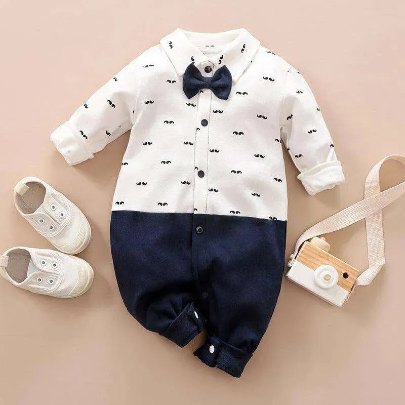 Gentleman's Baby Clothes, Long-sleeved Baby Clothes, Gentleman's Romper - EX-STOCK CANADA