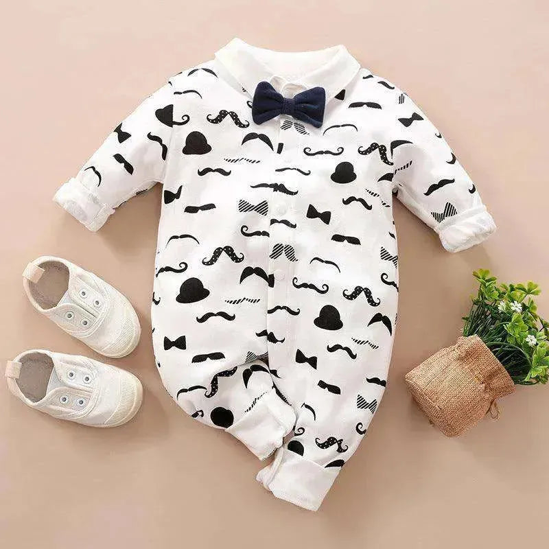 Gentleman's Baby Clothes, Long-sleeved Baby Clothes, Gentleman's Romper - EX-STOCK CANADA