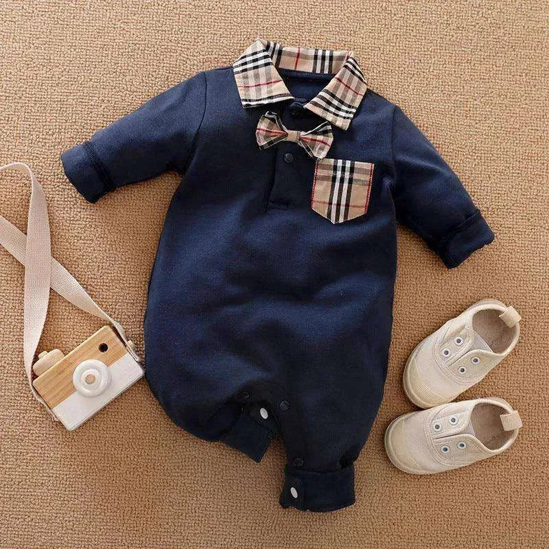 Gentleman's Baby Clothes, Long-sleeved Baby Clothes, Gentleman's Romper - EX-STOCK CANADA