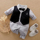 Gentleman's Baby Clothes, Long-sleeved Baby Clothes, Gentleman's Romper - EX-STOCK CANADA