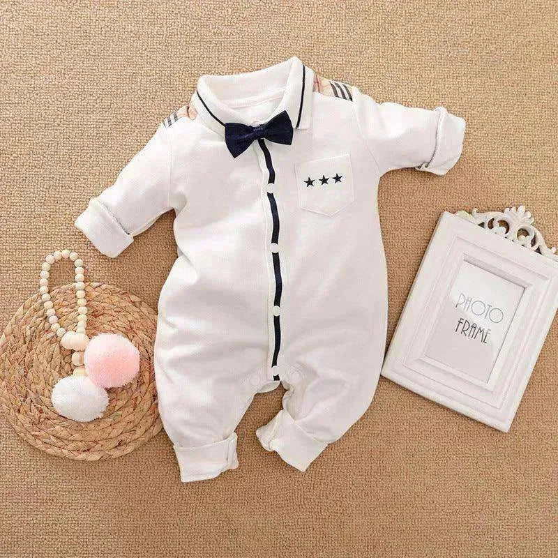 Gentleman's Baby Clothes, Long-sleeved Baby Clothes, Gentleman's Romper - EX-STOCK CANADA