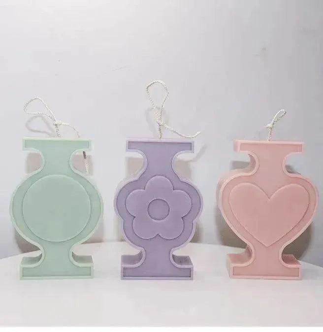 Geometric Love Flower Scented Candle Mold - EX-STOCK CANADA