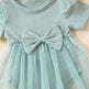 Girls' Multi-color Mesh Flounced Sleeve Short Sleeved Kazakhstan Dress - EX-STOCK CANADA