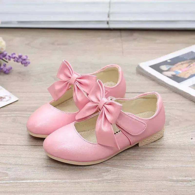 Girls Shoes White Leather Shoes Bowknot Girls Children Princess Shoes - EX-STOCK CANADA